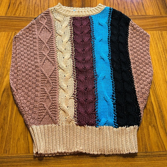 Dries Van Noten Multi-Striped Cotton Mixed Stitch Crewneck Vest - Picture 4 of 7